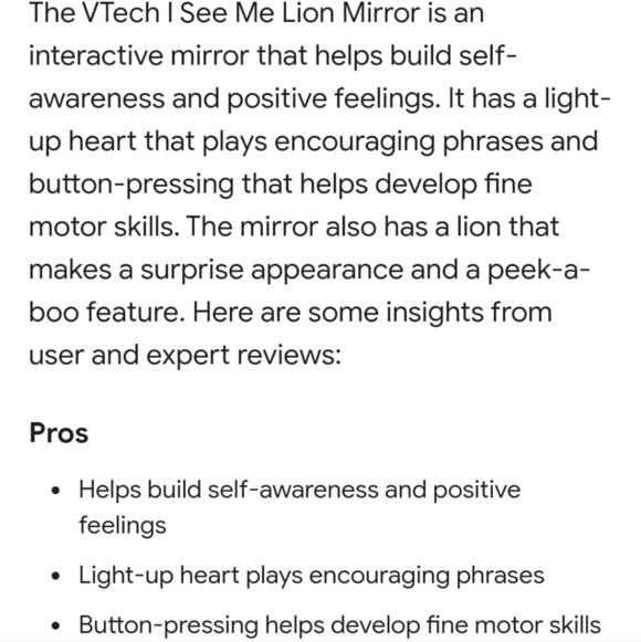 Vtech I See Me Lion Mirror Toy - Picture 2 of 5